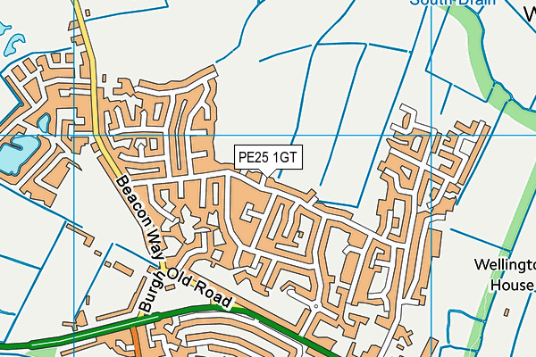 PE25 1GT map - OS VectorMap District (Ordnance Survey) PE25 1GT map - OS VectorMap District (Ordnance Survey)