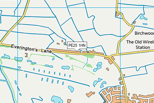 PE25 1HN map - OS VectorMap District (Ordnance Survey) PE25 1HN map - OS VectorMap District (Ordnance Survey)