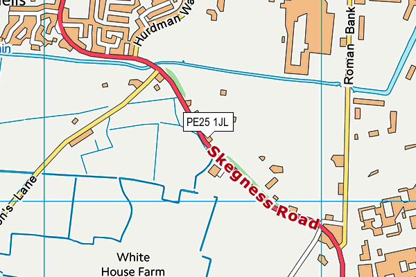 PE25 1JL map - OS VectorMap District (Ordnance Survey)
