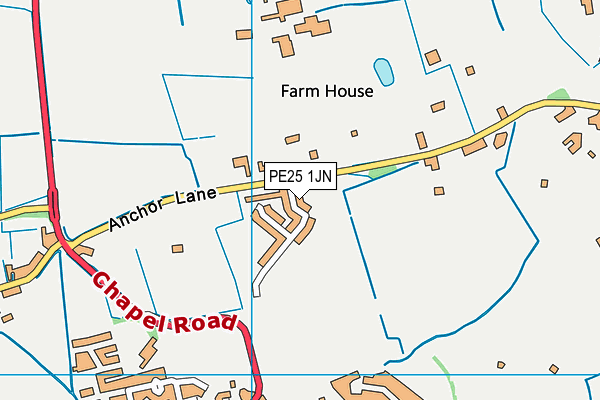 PE25 1JN map - OS VectorMap District (Ordnance Survey) PE25 1JN map - OS VectorMap District (Ordnance Survey)