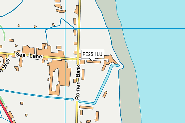 PE25 1LU map - OS VectorMap District (Ordnance Survey) PE25 1LU map - OS VectorMap District (Ordnance Survey)