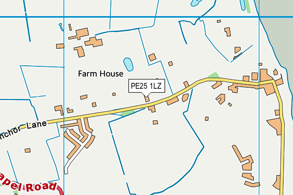 PE25 1LZ map - OS VectorMap District (Ordnance Survey)