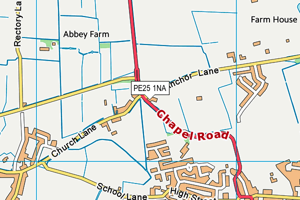 PE25 1NA map - OS VectorMap District (Ordnance Survey) PE25 1NA map - OS VectorMap District (Ordnance Survey)