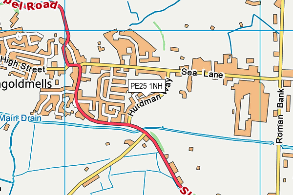 PE25 1NH map - OS VectorMap District (Ordnance Survey) PE25 1NH map - OS VectorMap District (Ordnance Survey)