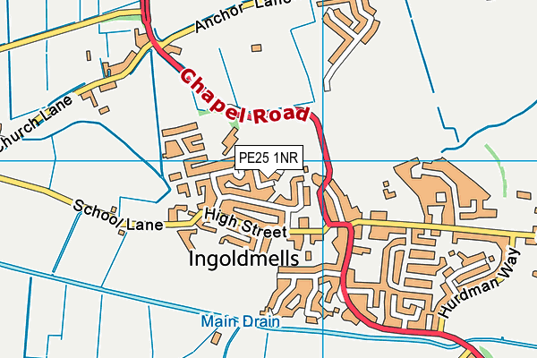 PE25 1NR map - OS VectorMap District (Ordnance Survey) PE25 1NR map - OS VectorMap District (Ordnance Survey)