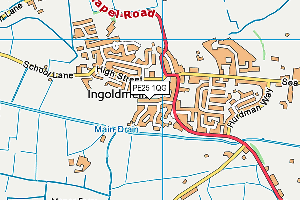 PE25 1QG map - OS VectorMap District (Ordnance Survey) PE25 1QG map - OS VectorMap District (Ordnance Survey)