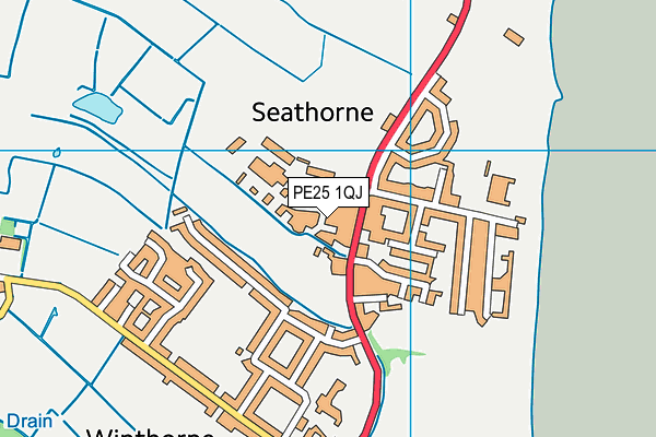 PE25 1QJ map - OS VectorMap District (Ordnance Survey)