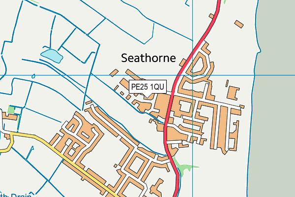 PE25 1QU map - OS VectorMap District (Ordnance Survey)