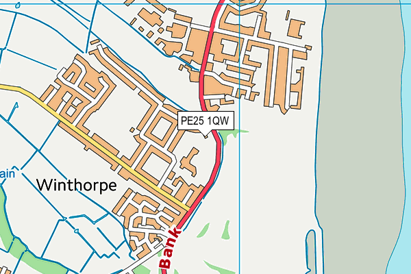 PE25 1QW map - OS VectorMap District (Ordnance Survey) PE25 1QW map - OS VectorMap District (Ordnance Survey)