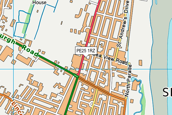 PE25 1RZ map - OS VectorMap District (Ordnance Survey) PE25 1RZ map - OS VectorMap District (Ordnance Survey)
