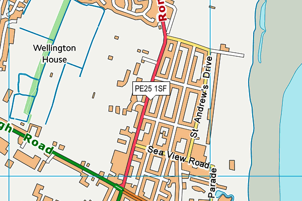 PE25 1SF map - OS VectorMap District (Ordnance Survey) PE25 1SF map - OS VectorMap District (Ordnance Survey)