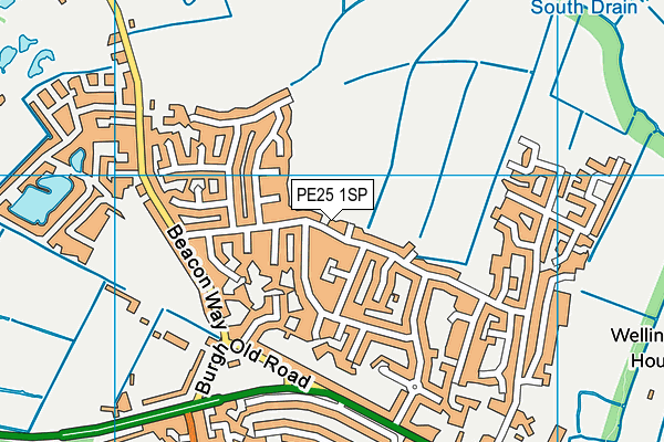 PE25 1SP map - OS VectorMap District (Ordnance Survey)