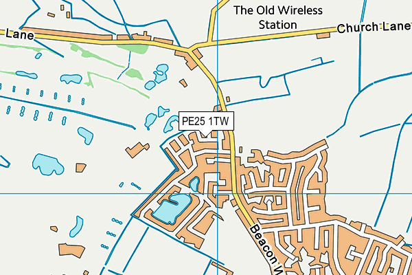 PE25 1TW map - OS VectorMap District (Ordnance Survey) PE25 1TW map - OS VectorMap District (Ordnance Survey)