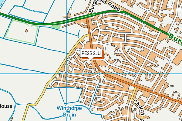 PE25 2JU map - OS VectorMap District (Ordnance Survey) PE25 2JU map - OS VectorMap District (Ordnance Survey)