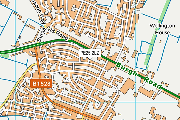 PE25 2LZ map - OS VectorMap District (Ordnance Survey) PE25 2LZ map - OS VectorMap District (Ordnance Survey)