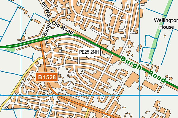 PE25 2NH map - OS VectorMap District (Ordnance Survey)