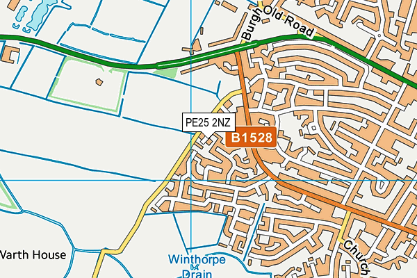 PE25 2NZ map - OS VectorMap District (Ordnance Survey) PE25 2NZ map - OS VectorMap District (Ordnance Survey)