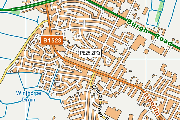 PE25 2PQ map - OS VectorMap District (Ordnance Survey) PE25 2PQ map - OS VectorMap District (Ordnance Survey)