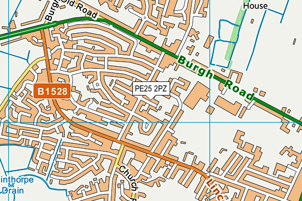 PE25 2PZ map - OS VectorMap District (Ordnance Survey) PE25 2PZ map - OS VectorMap District (Ordnance Survey)