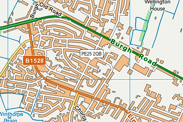 PE25 2QB map - OS VectorMap District (Ordnance Survey) PE25 2QB map - OS VectorMap District (Ordnance Survey)