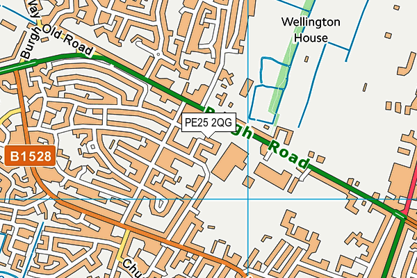 PE25 2QG map - OS VectorMap District (Ordnance Survey) PE25 2QG map - OS VectorMap District (Ordnance Survey)