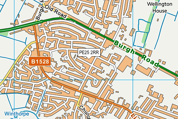 PE25 2RR map - OS VectorMap District (Ordnance Survey) PE25 2RR map - OS VectorMap District (Ordnance Survey)