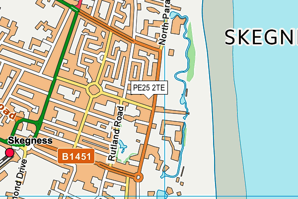 PE25 2TE map - OS VectorMap District (Ordnance Survey) PE25 2TE map - OS VectorMap District (Ordnance Survey)