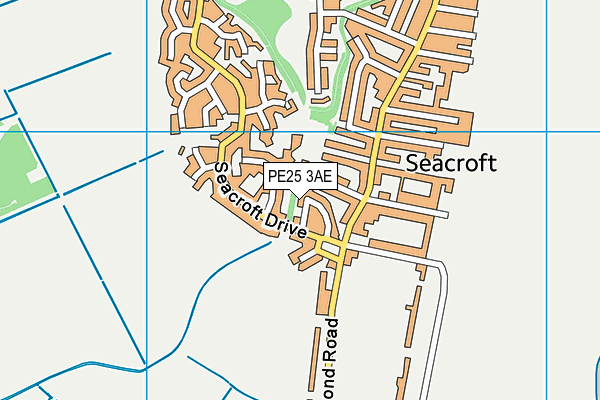 PE25 3AE map - OS VectorMap District (Ordnance Survey)