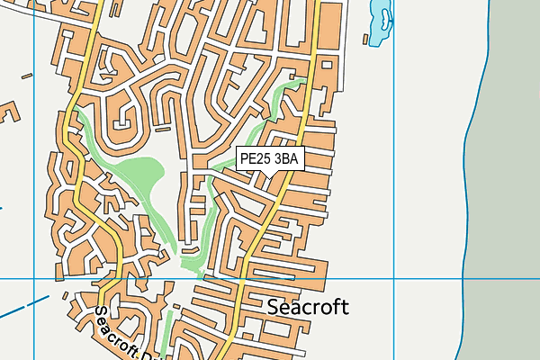 PE25 3BA map - OS VectorMap District (Ordnance Survey) PE25 3BA map - OS VectorMap District (Ordnance Survey)