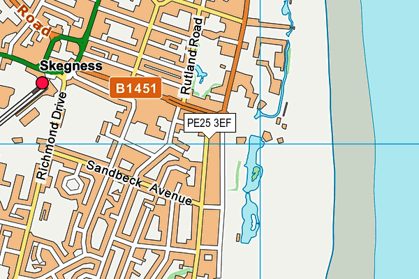 PE25 3EF map - OS VectorMap District (Ordnance Survey) PE25 3EF map - OS VectorMap District (Ordnance Survey)