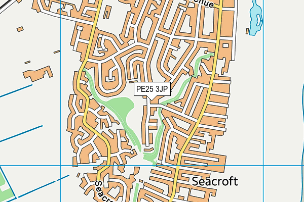 PE25 3JP map - OS VectorMap District (Ordnance Survey) PE25 3JP map - OS VectorMap District (Ordnance Survey)