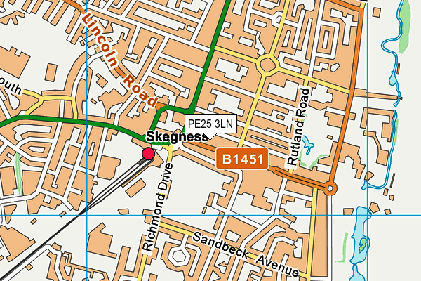 PE25 3LN map - OS VectorMap District (Ordnance Survey) PE25 3LN map - OS VectorMap District (Ordnance Survey)