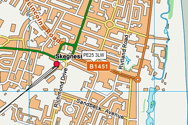 PE25 3LW map - OS VectorMap District (Ordnance Survey) PE25 3LW map - OS VectorMap District (Ordnance Survey)