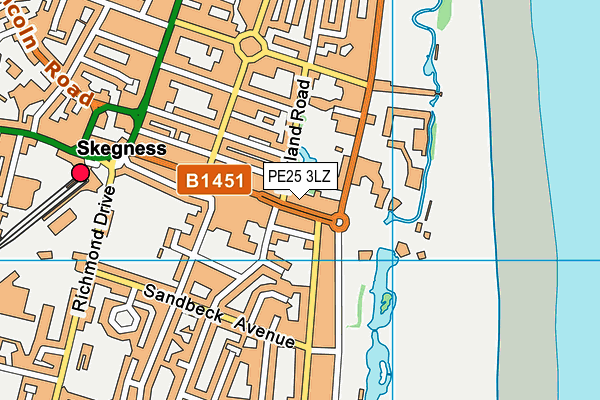 PE25 3LZ map - OS VectorMap District (Ordnance Survey) PE25 3LZ map - OS VectorMap District (Ordnance Survey)