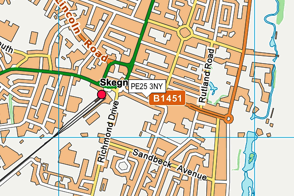 PE25 3NY map - OS VectorMap District (Ordnance Survey) PE25 3NY map - OS VectorMap District (Ordnance Survey)
