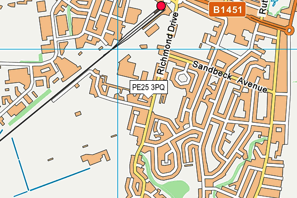PE25 3PQ map - OS VectorMap District (Ordnance Survey) PE25 3PQ map - OS VectorMap District (Ordnance Survey)