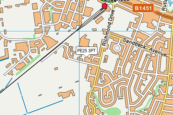 PE25 3PT map - OS VectorMap District (Ordnance Survey)