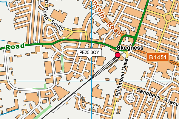 PE25 3QY map - OS VectorMap District (Ordnance Survey) PE25 3QY map - OS VectorMap District (Ordnance Survey)