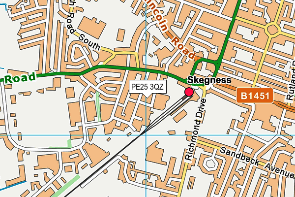 PE25 3QZ map - OS VectorMap District (Ordnance Survey) PE25 3QZ map - OS VectorMap District (Ordnance Survey)