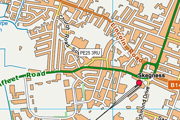 PE25 3RU map - OS VectorMap District (Ordnance Survey) PE25 3RU map - OS VectorMap District (Ordnance Survey)