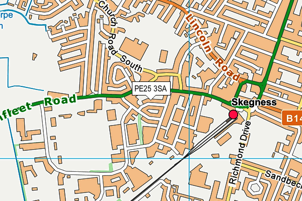 PE25 3SA map - OS VectorMap District (Ordnance Survey)