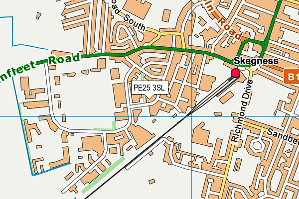 PE25 3SL map - OS VectorMap District (Ordnance Survey) PE25 3SL map - OS VectorMap District (Ordnance Survey)