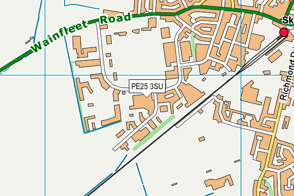 PE25 3SU map - OS VectorMap District (Ordnance Survey) PE25 3SU map - OS VectorMap District (Ordnance Survey)