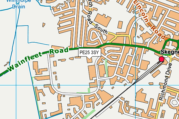 PE25 3SY map - OS VectorMap District (Ordnance Survey) PE25 3SY map - OS VectorMap District (Ordnance Survey)