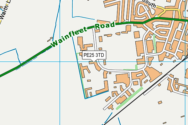 PE25 3TD map - OS VectorMap District (Ordnance Survey) PE25 3TD map - OS VectorMap District (Ordnance Survey)