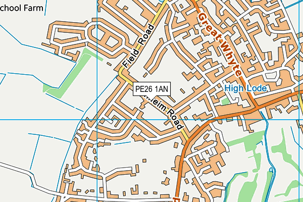 PE26 1AN map - OS VectorMap District (Ordnance Survey) PE26 1AN map - OS VectorMap District (Ordnance Survey)