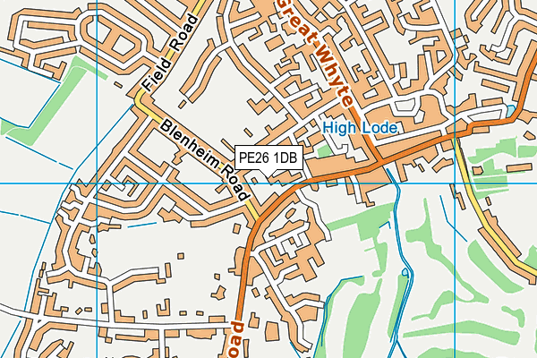 PE26 1DB map - OS VectorMap District (Ordnance Survey) PE26 1DB map - OS VectorMap District (Ordnance Survey)