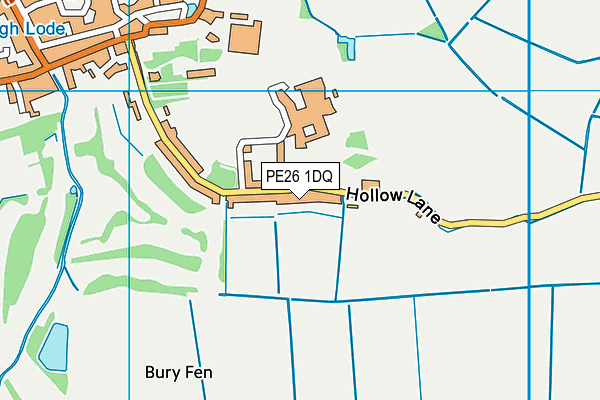 PE26 1DQ map - OS VectorMap District (Ordnance Survey)