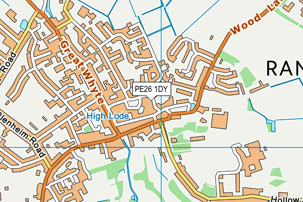 PE26 1DY map - OS VectorMap District (Ordnance Survey) PE26 1DY map - OS VectorMap District (Ordnance Survey)