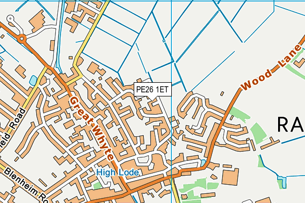 PE26 1ET map - OS VectorMap District (Ordnance Survey) PE26 1ET map - OS VectorMap District (Ordnance Survey)